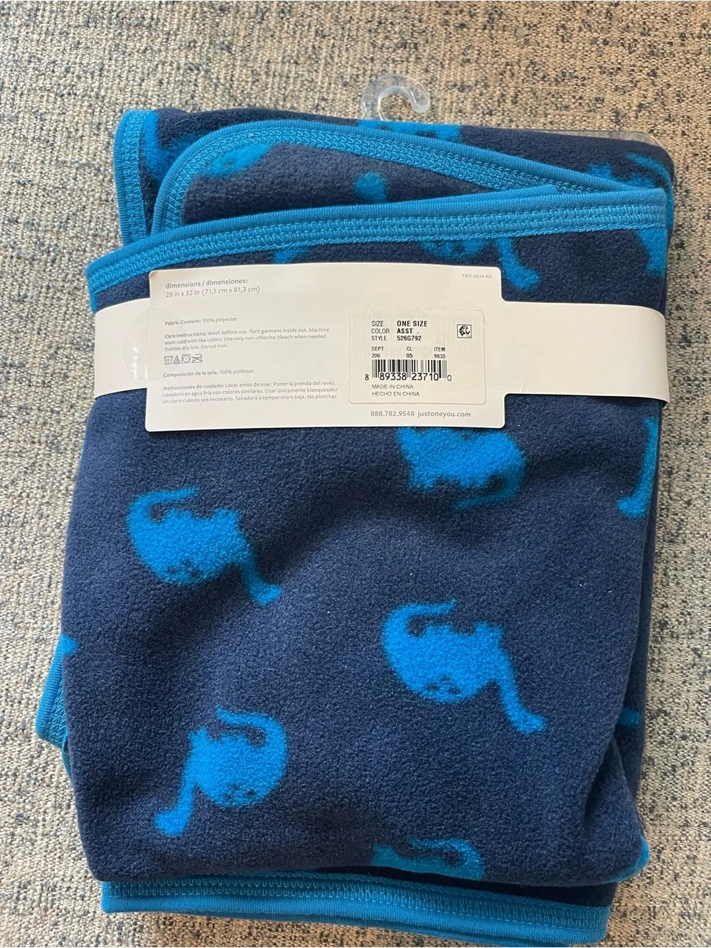Carter's Blue Dinosaur Fleece Baby Blanket